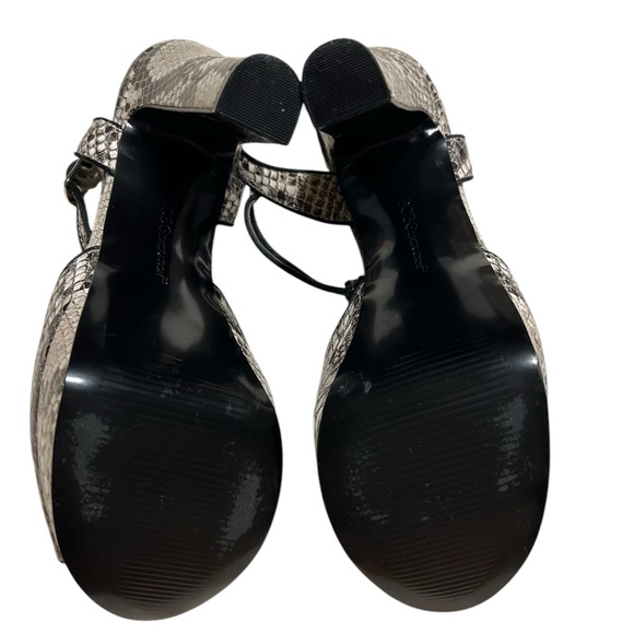BCBGeneration Snakeskin Print Slingback 5” Platform Heels - Picture 6 of 10